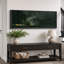 «Minimal Landscape Abstract Dark Green and Gold Flecks Modern Luxury», reproduction d'art sur toile-111568242-98042329