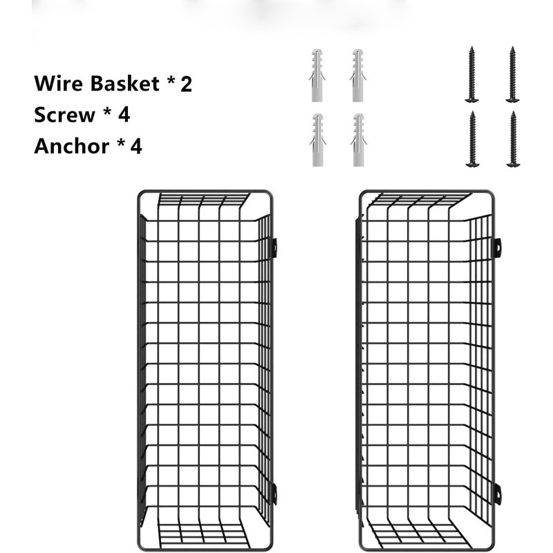Wall Mounted Storage Cabinet Storage Basket