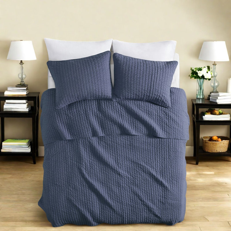 Ensemble de literie confortable en polyester, style campagnard marine pour toutes les saisons
