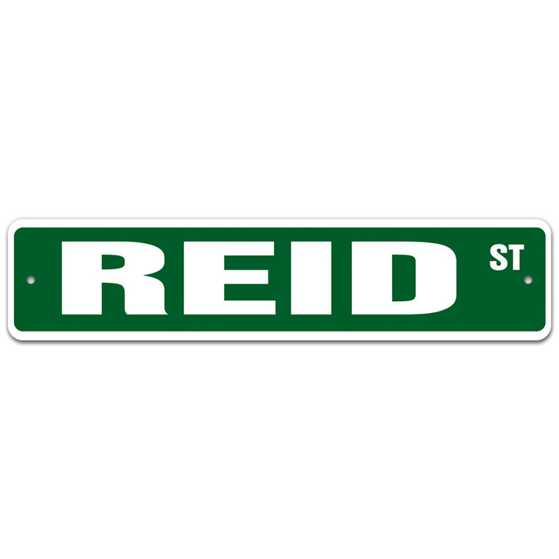 Plaque de rue, H 6 po x l 24 po x P 0,1 po