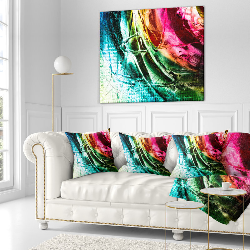 Bouddha abstrait Bouddha - Coussin imprimé abstrait, 16 po x 1 po, Coussin décoratif