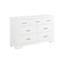 Ensemble de miroir de commode moderne moderne à finition blanche avec 7 tiroirs et glissières lisses-1200300751