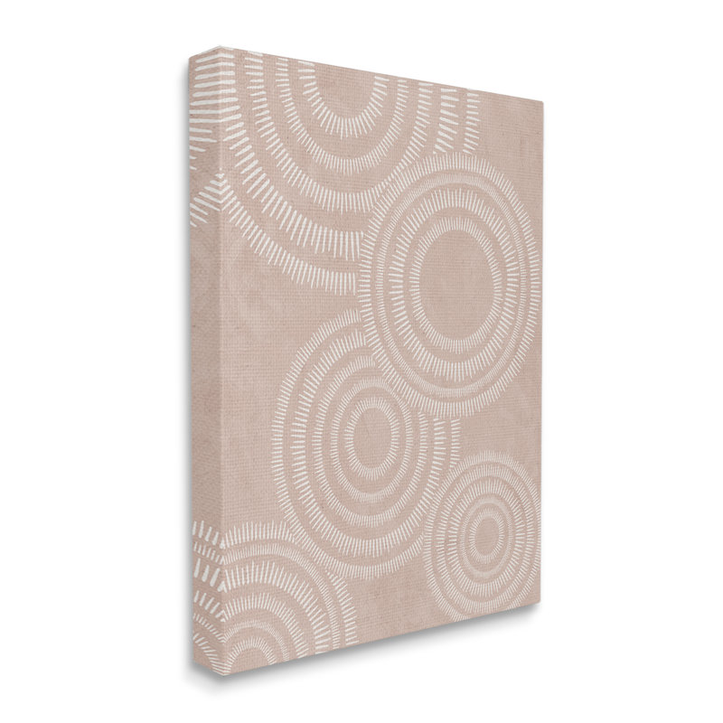 «Boho Circles Beige Motif» par JJ Design House LLC - impression sur toile tendue, H 20 po x l 16 po x P 1,5 po