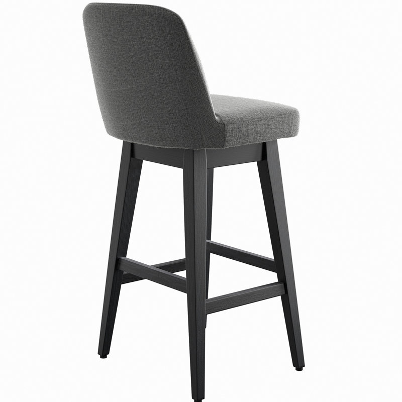 2 tabourets pivotants gris anthracite pivotant à 360 degrés. Confort moderne pour la salle à manger. Fabrication avec matériaux - tissu de performance, mousse, bois massif. Style contemporain américain. Facile à assembler. 21,56