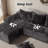 【2 Packages Shipping】106 inches Plush Modern L-Shaped Cloud Sectional Sofa Corduroy Cloud Velvet Modular Couch with Chaise, No Assembly Required Sectional Sofa living room furniture