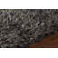 Tapis en polyester à poils longs noir et brun tissé à la main Raminez-124911297-25123671