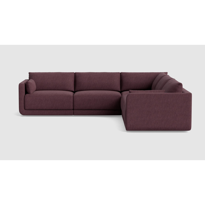 Eva Modular Sectional, Performance Weave - Aubergine
