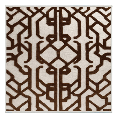 Machine Washable Trellis Beige Area Rug