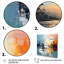 «Yellow and Blue Lake Landscapeexpressions», reproduction d'art abstrait mural-219928750-219928751
