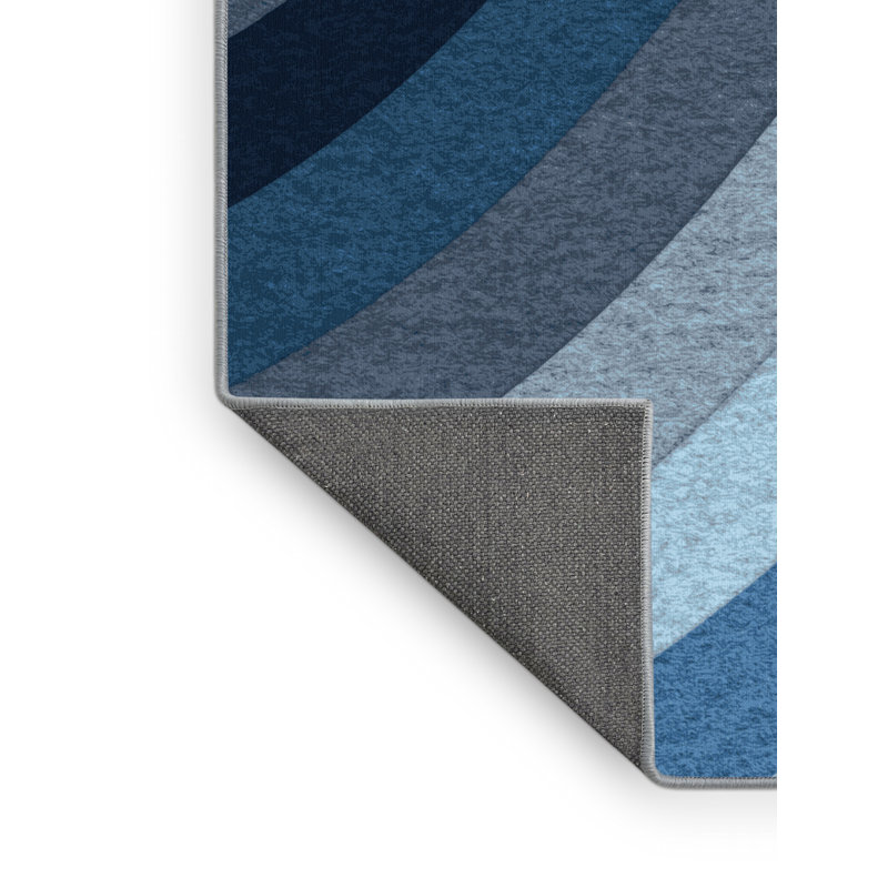 Tapis arc-en-ciel doux moelleux de style Art déco bleu - Reliure bleu ciel, 6x9