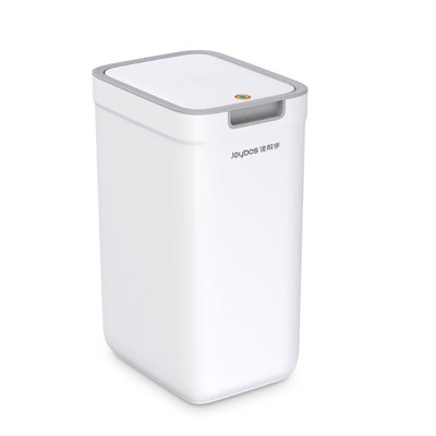 JOYBOS 2.4 Gallon Flip-Top Wall-Mounted Trash Can, White