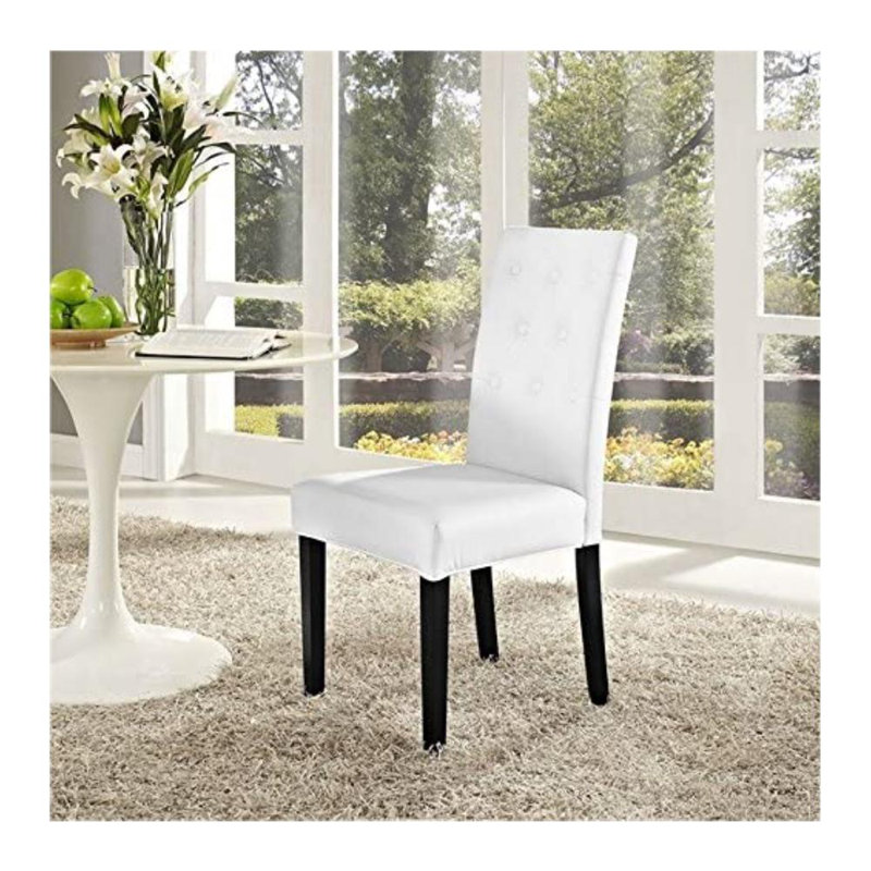 Chaise parsons capitonnée, Blanc