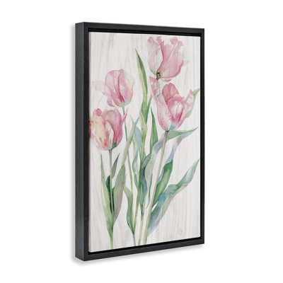 "Stupell Industries Pink Tulip Blossoms", art mural sur toile par Maya Blooms