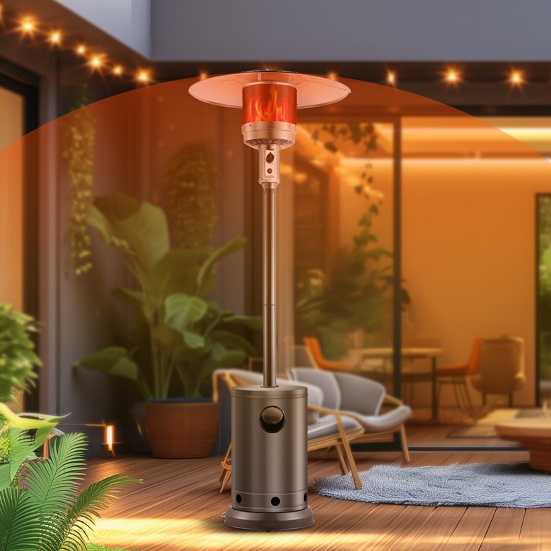 Bronze 50000 BTU Propane Patio Heater with Round Table Design