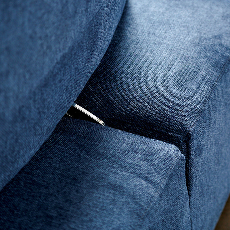 Canapé modulaire 3 pièces Aukeem, Polyester bleu