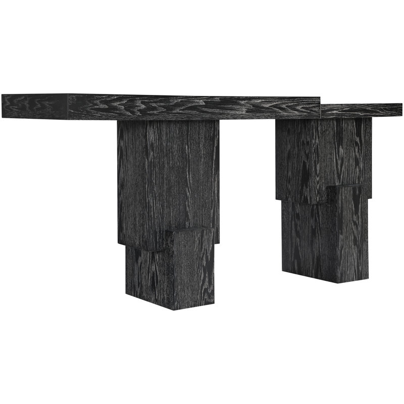 Benedetti Veneer And Solid Wood Console Table, Black