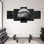 Ensemble de baseball monochrome sur toile 5 pièces-198902465