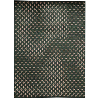 Tapis vert noué à la main de haute qualité