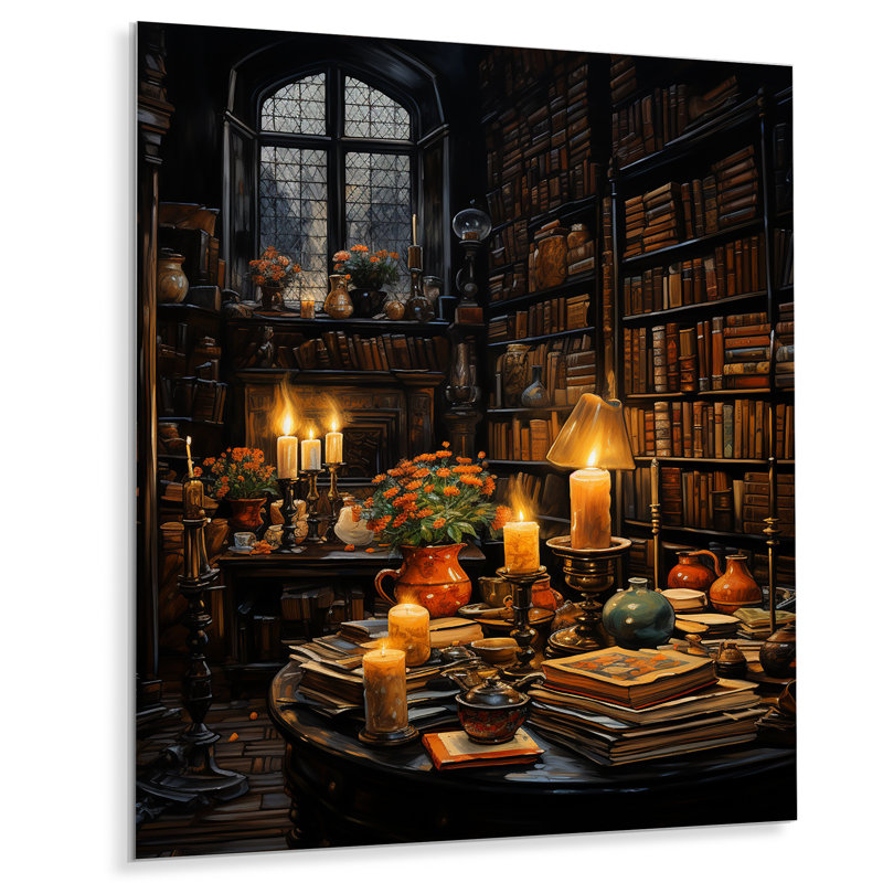 Bibliothèque Classic Literature II - Bibliothèques, art mural en métal, H 40 po x l 30 po x P 1 po