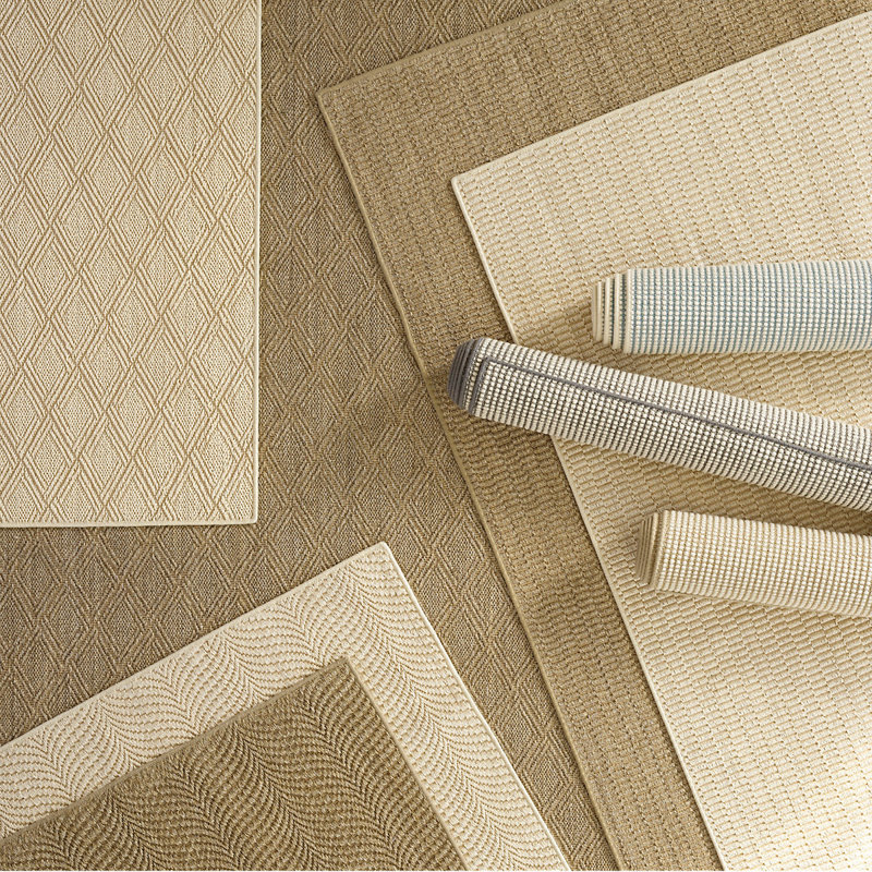 Tapis en sisal tissé naturel Wave, Rectangle 9 pi 6 po x 13 pi 6 po