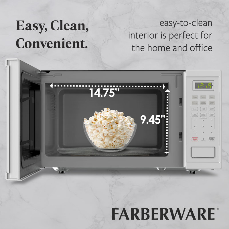 Farberware Fmgz11wha 1.1 Cu. Ft. 1000-watt Microwave Oven, White, White