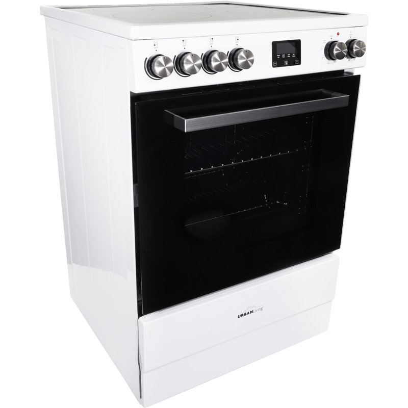 Urban Living 24-in. 4 Element Freestanding Range, White, Electric