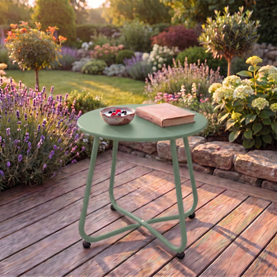 Table d'appoint extérieure en acier