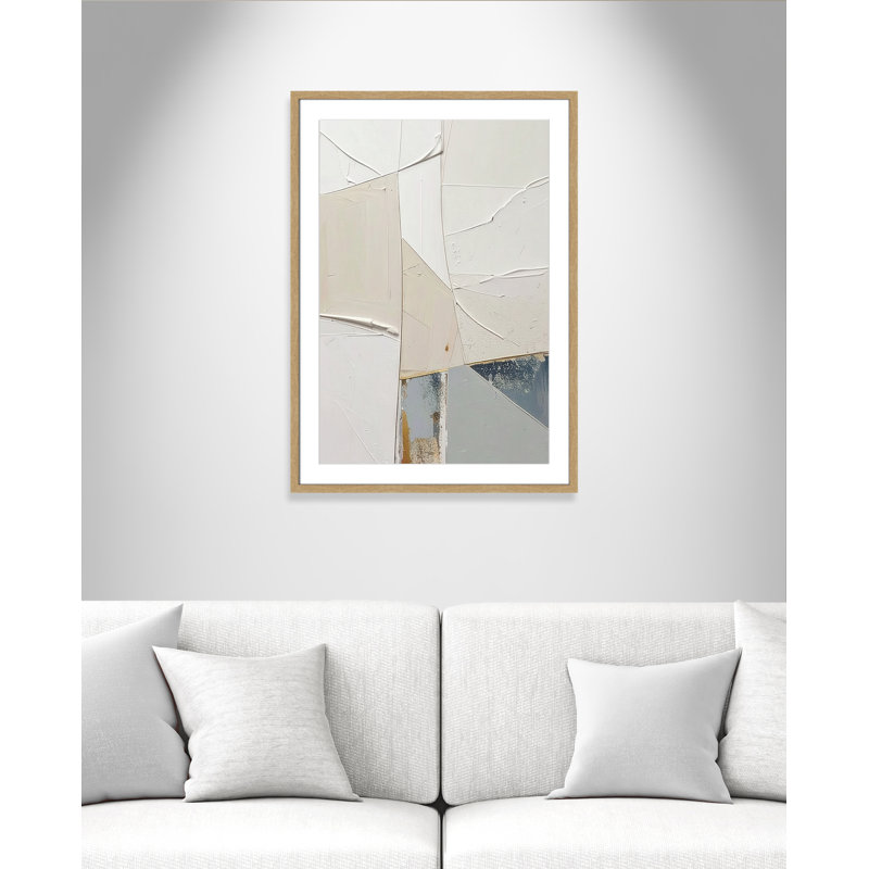 «Plastering II» par Alonza Saunders, L 25,5 po x H 35,5 po, Imprimé mat, Naturel