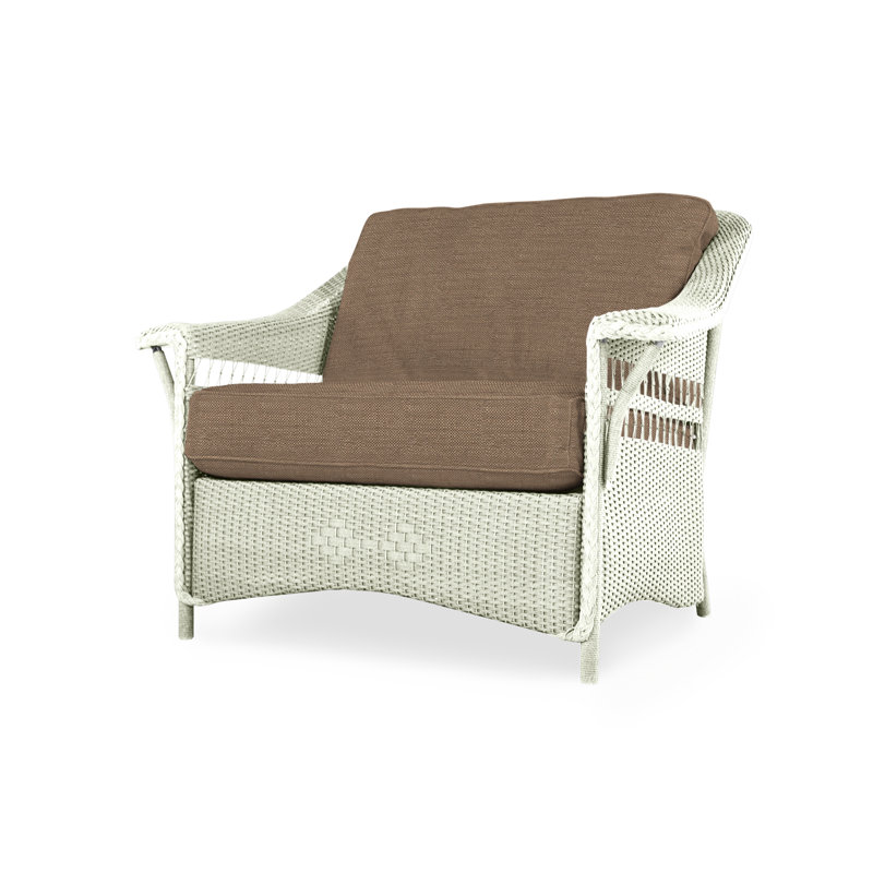 Nantucket Outdoor Lounge Chair, Beach Navy, Ivory