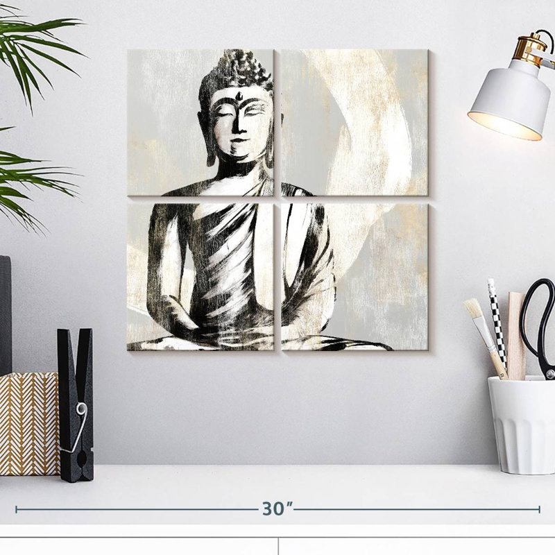 Bouddha assis Leisha I, H 18 po x l 18 po