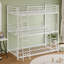 Lit double en bois avec lit gigogne simple, blanc-1134243470