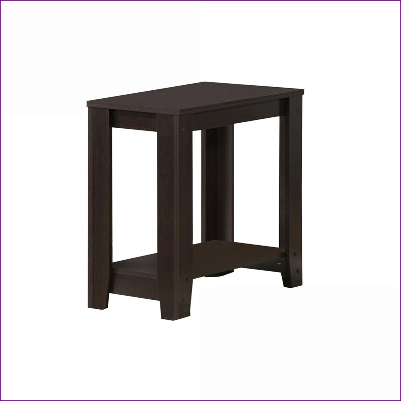 Table basse transitionnelle d'apparence brune en bois pour le salon et amp; Chambre à coucher, deux niveaux pour économiser de l'espace