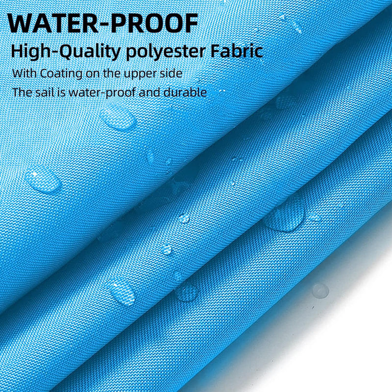 Turquoise Blue Waterproof Triangle Sun Shade Sail Canopy