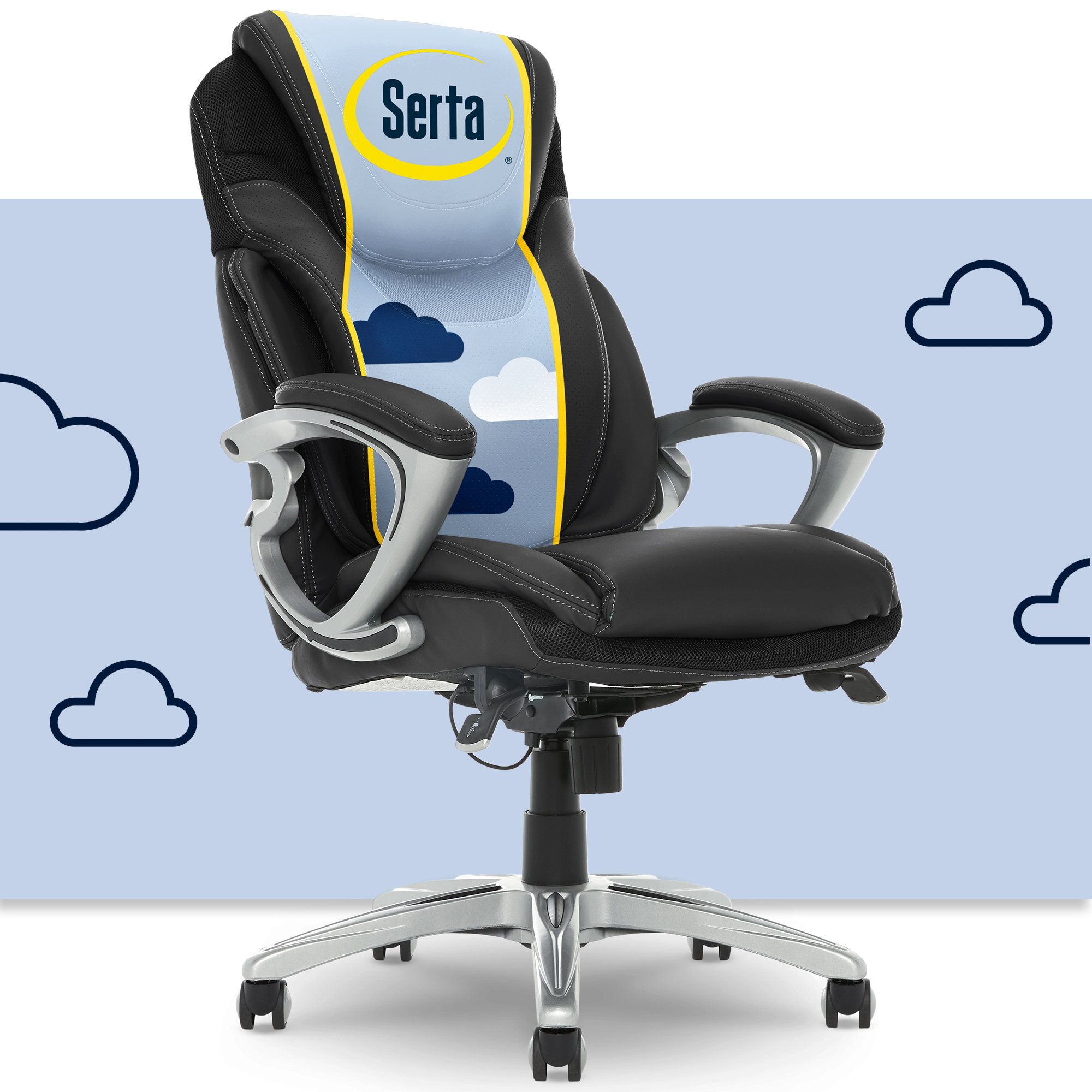 Serta Works Executive Office Chair with AIR Technology Black