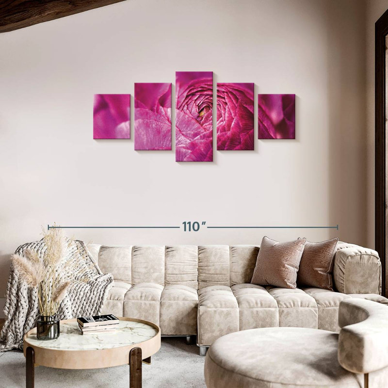 Ranunculus Abstract, 34" H x 74" W