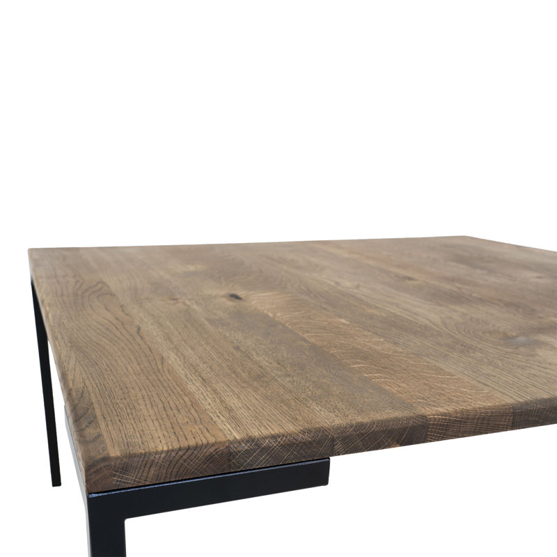 Lewiston Four Leg Coffee Table, Smoked Oak, 45cm H x 90cm L x 90cm W
