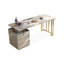 Bureau rectangulaire blanc et doré-120331528-120331530