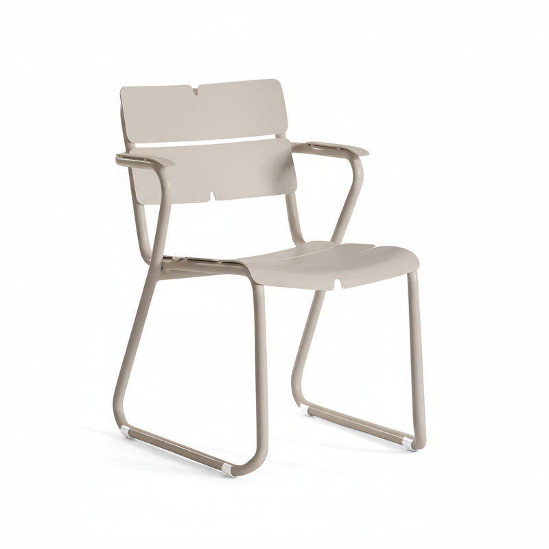 Corail Outdoor Stacking Dining Armchair, Gray
