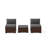 Armless Wicker Outdoor Patio Chair With Cushions Set-1270767533
