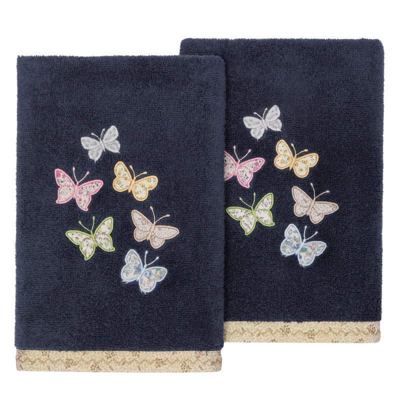 100% Turkish Cotton Towel Set, Marine, 2 Piece Hand Towel