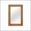 Miroir décoratif en bois massif de style jaunâtre rectangulaire de 20 po x 30 po, pour maison de campagne, salle de bain, décoration intérieure, vestibule-129582876