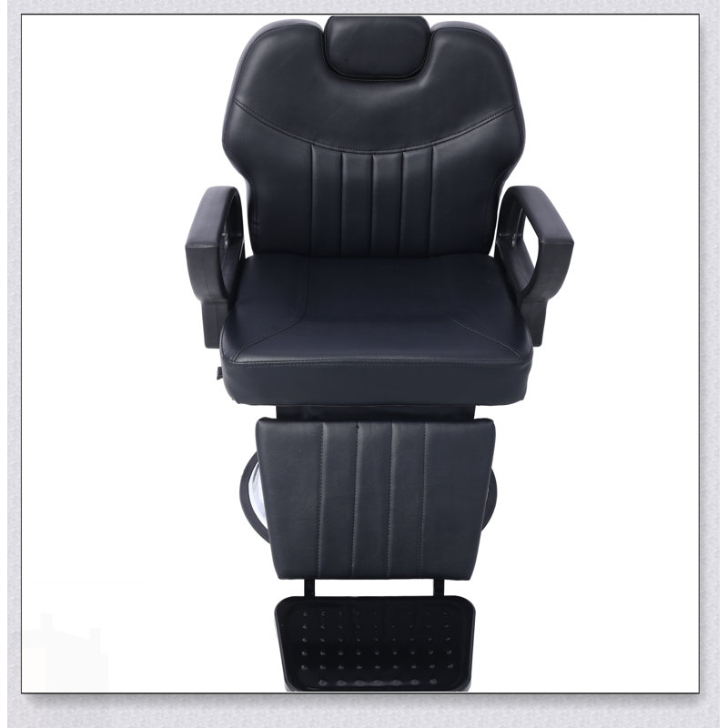 Fauteuil de coiffeur hydraulique robuste avec fonction d'inclinaison et siège plus large pour le confort et la durabilité du salon
