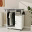 Chariot à repasser avec planche à repasser roulante, armoire à repasser polyvalente avec roues, solution de repassage compacte pour la salle de lavage, la chambre à coucher, le vestiaire