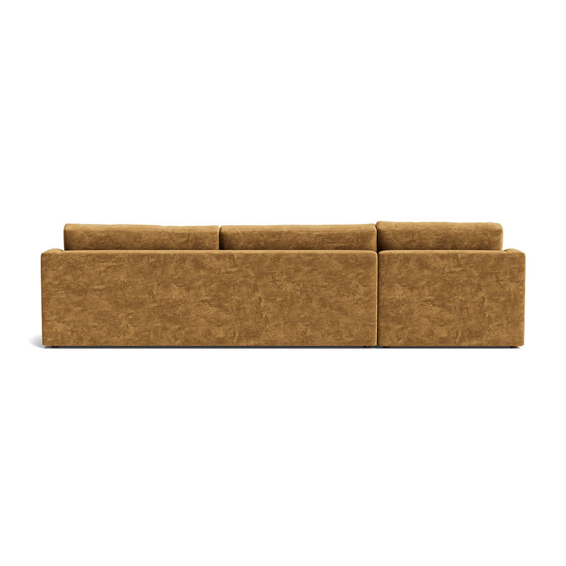 Canapé d'angle Haywood Slope Arm avec méridienne gauche, Orienté vers la gauche, Chenille rétro - bronze
