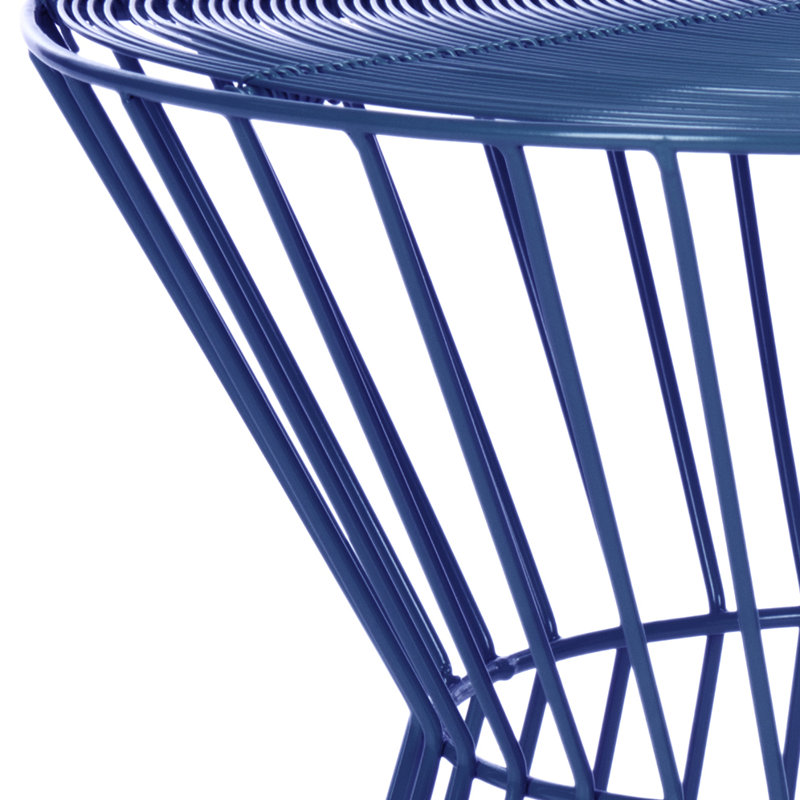 Tabouret d'appoint Grid, Bleu foncé