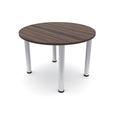 Round Conference Table with Round Metal Post Legs