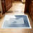 Blue Swirl Border carpet-easy to clean, machine-washable, soft and comfortable; suitable for door mats, kitchens, living rooms, bedrooms, corridors, and laundry areas. Easy to clean, durable carpet for home decoration.-505956879