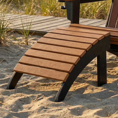 Adirondack Folding Ottoman, Black
