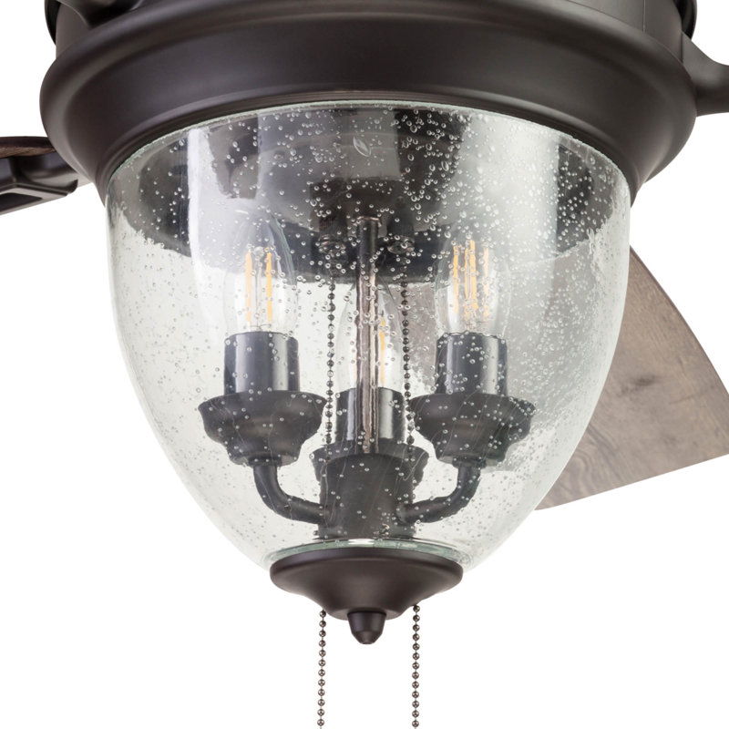 Glencrest 52" Iron LED Craftsman Ceiling Fan with Reversible Blades