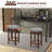 Swivel Counter Stool with Solid Wood Frame